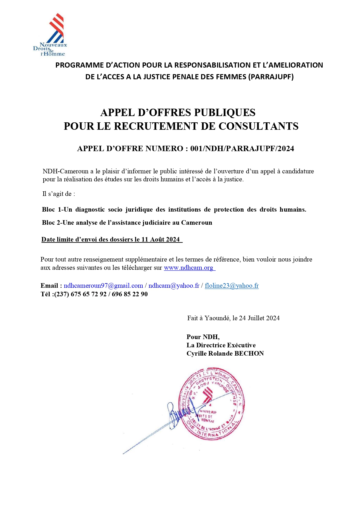 APPEL D’OFFRES PUBLIQUESPOUR LE RECRUTEMENT DE CONSULTANTSAPPEL D’OFFRES PUBLIQUES