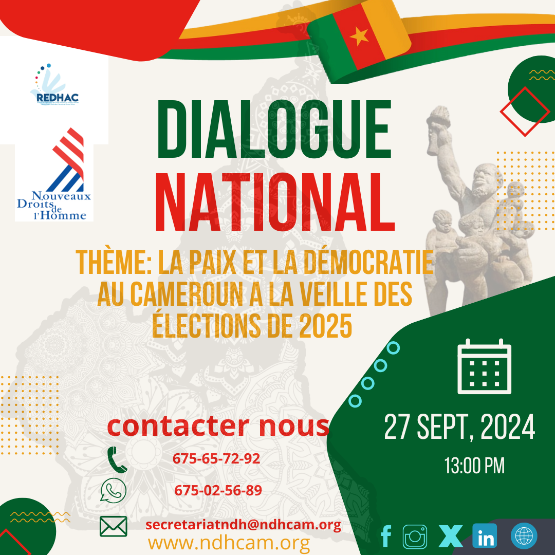 🌍 Participez au Dialogue National : La Paix et la Démocratie au Cameroun 🗣️