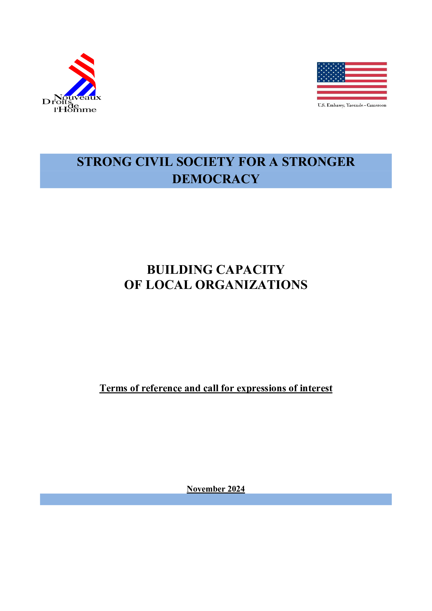 BUILDING CAPACITYOF LOCAL ORGANIZATIONS